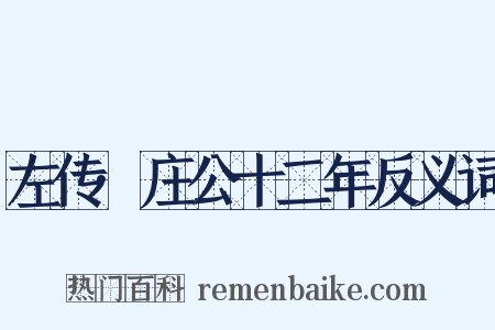 左传·庄公十二年反义词是什么意思的图片